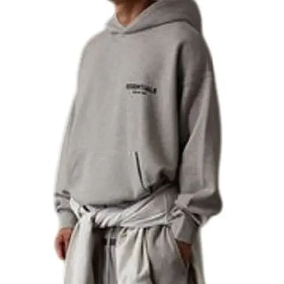 💎✨BRAND NEW✨💎FOG essentials Season 8 double line high street hoodie Gray - Picture 6 of 6